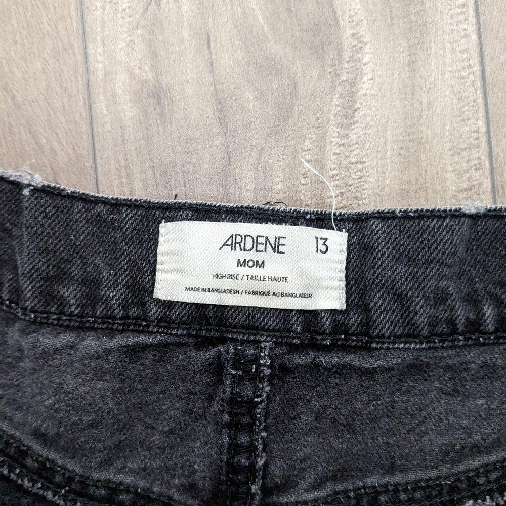 Ardene Mom Shorts Size 13 Black Jean Shorts - Picture 4 of 7